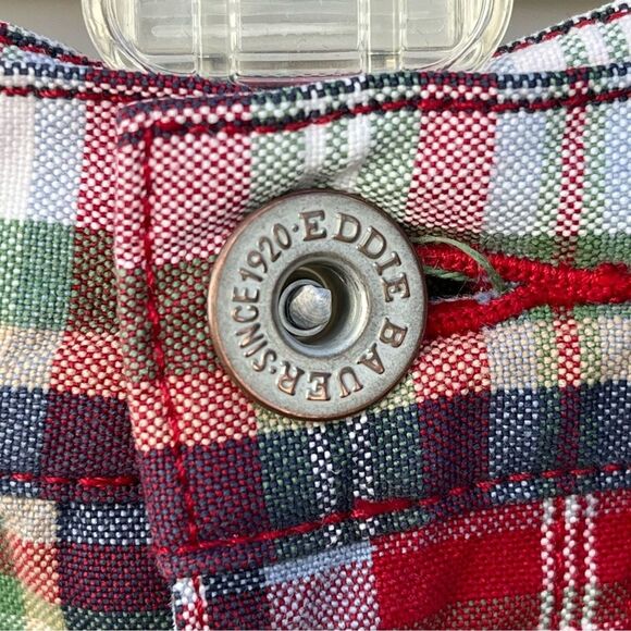 Eddie Bauer Vintage 100% Cotton Plaid Short Skirt Y2K Preppy Comfy Size 10 Tall - Picture 5 of 10